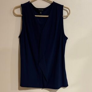 Roz & Ali Deep Blue Sleeveless Blouse